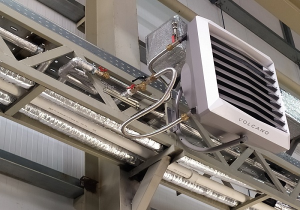 Монтаж системы вентиляции и отопления производственный цех
